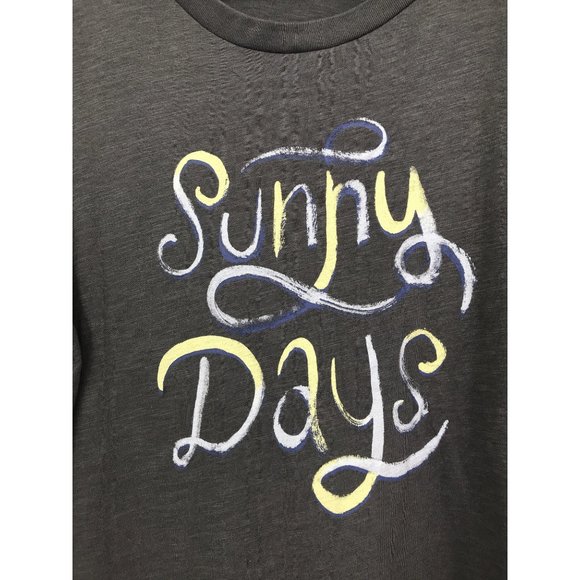 Wildfox Sunny Days Graphic Cotton T-Shirt Gray XL - Picture 4 of 7